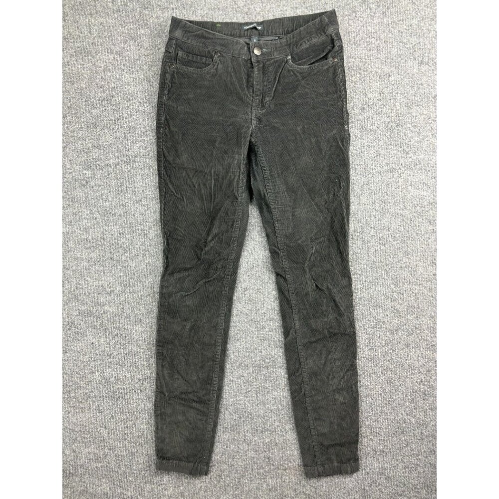 Toad & Co Corduroy Pants Women's 0 Charcoal Gray Denim Slim Leg Mid Rise